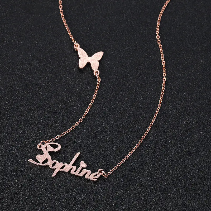 Custom Stainless Steel Name Pendant Necklace for Women