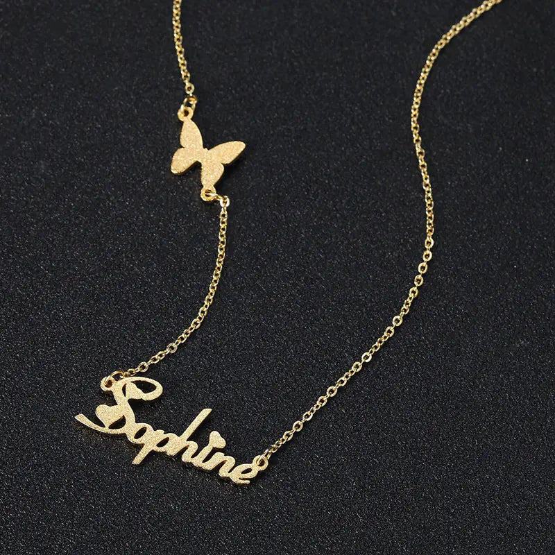 Custom Stainless Steel Name Pendant Necklace for Women