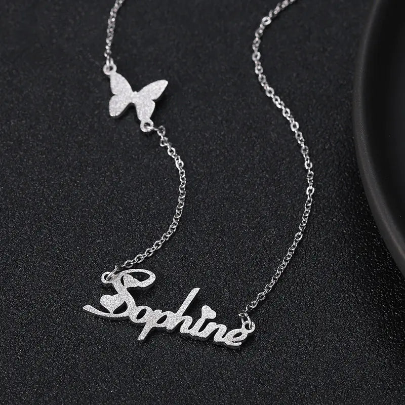 Custom Stainless Steel Name Pendant Necklace for Women