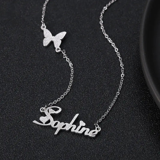Custom Stainless Steel Name Pendant Necklace for Women